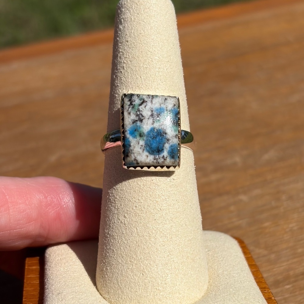 925 Sterling Silver Blueberry K2 Jasper Ring